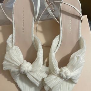Dahlia Pearl Pleated Bow Heel